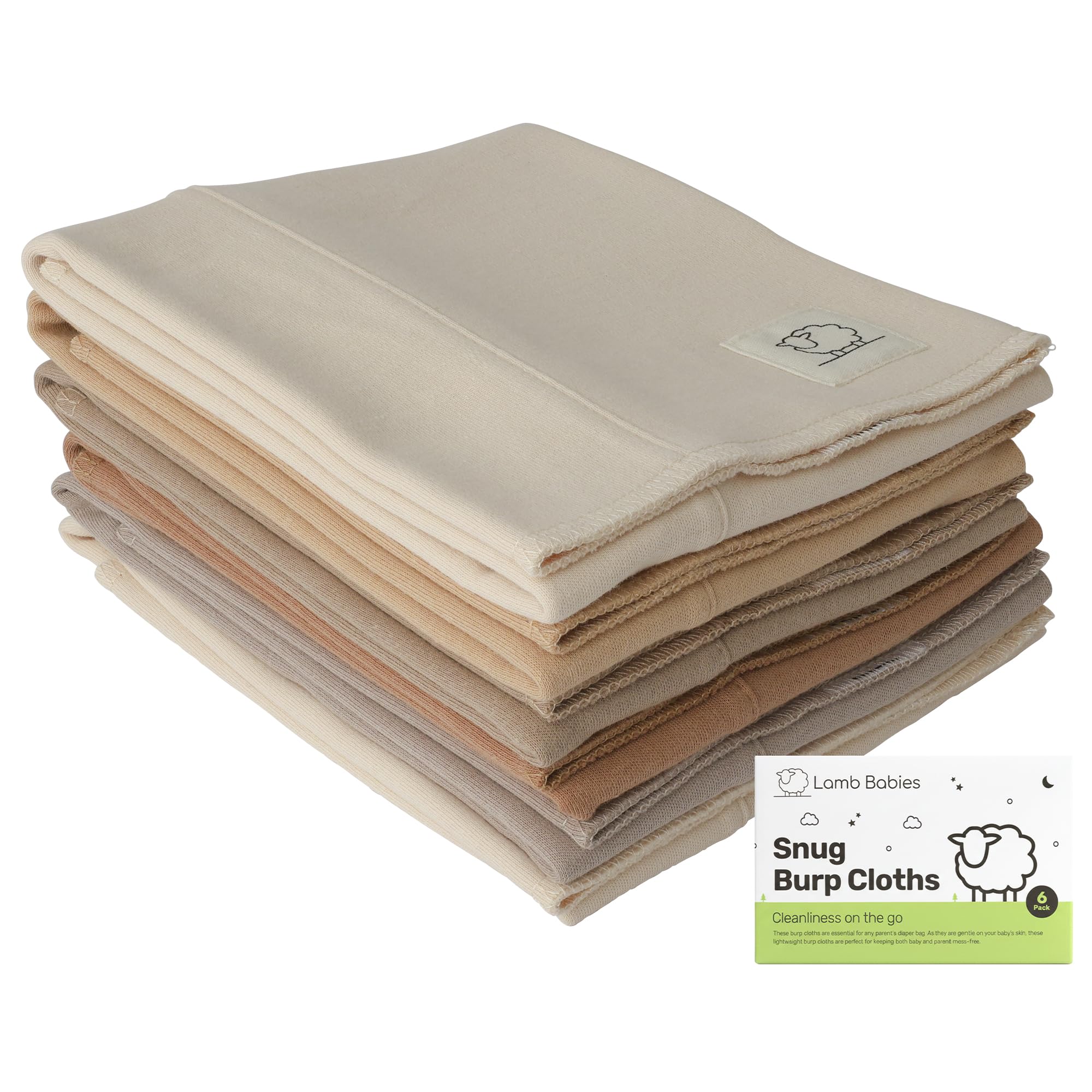Lamb Babies Snug soft cotton burp cloth for gentle skin and mess-ready feeding
