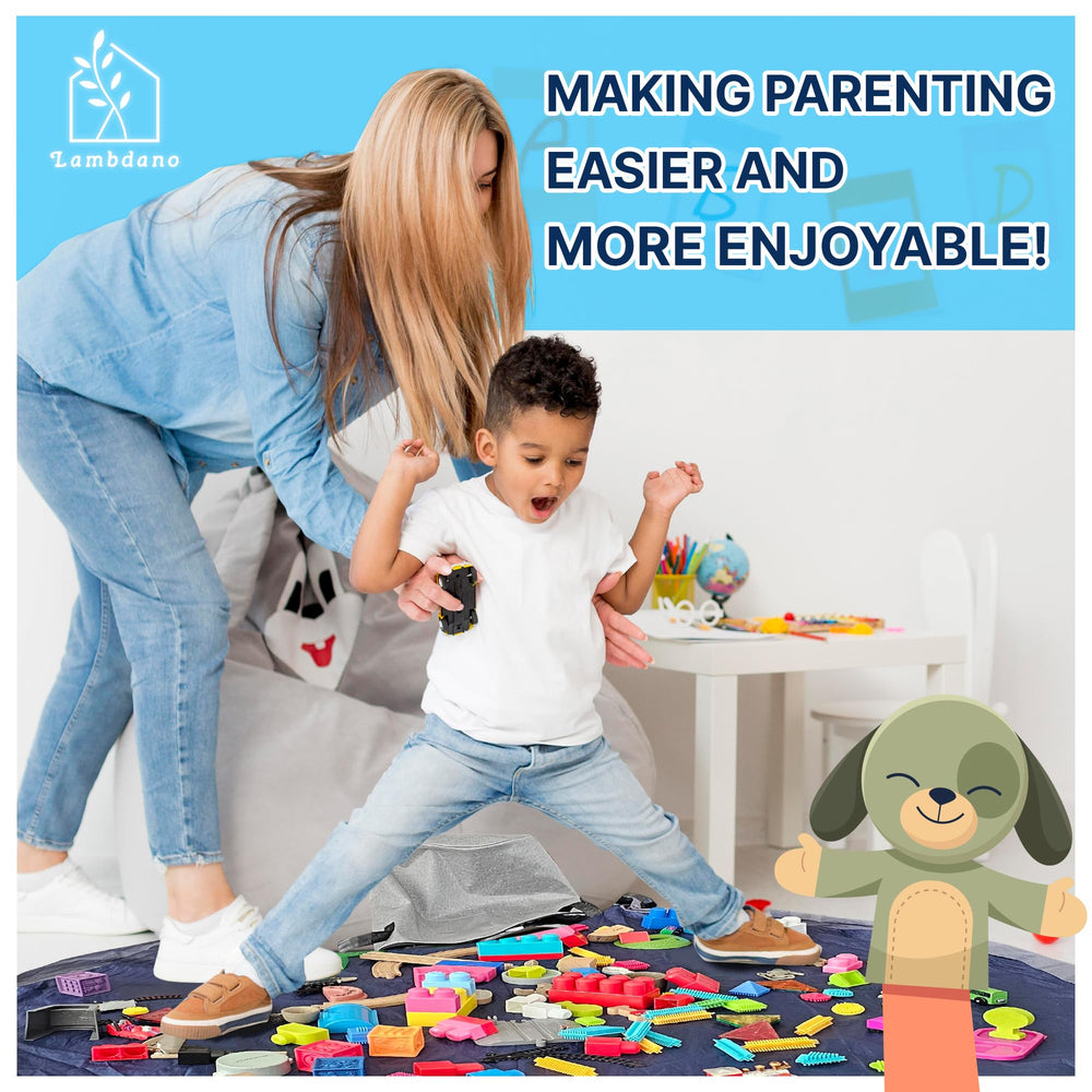 Lambdano grey organizer fits living spaces and offers easy transport.