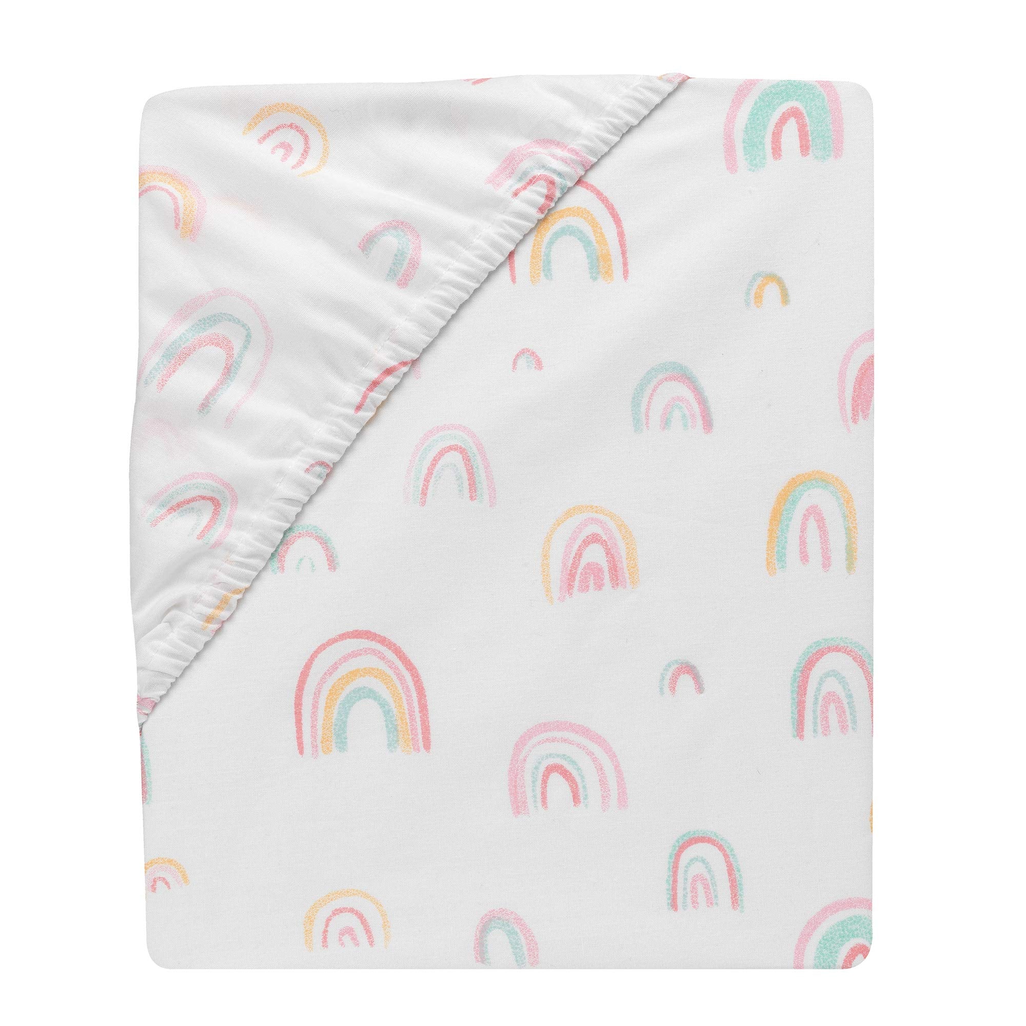 Lambs and Ivy elastic all-around fit keeps the sheet secure.