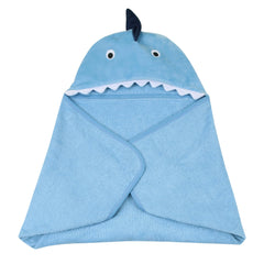 Lambs and Ivy shark hooded towel velour outer and soft lining.