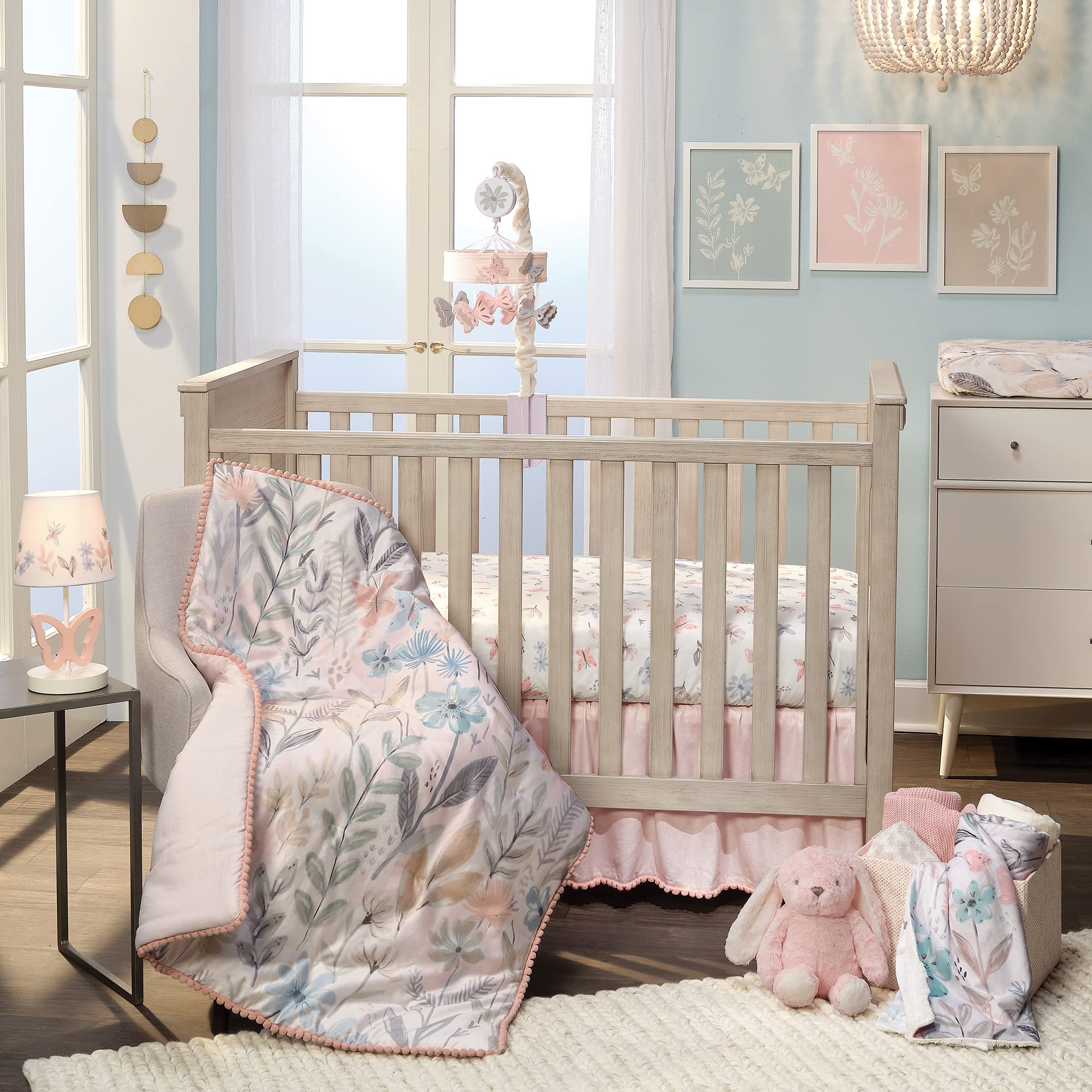 Lambs & Ivy Baby Blooms machine washable for easy care.