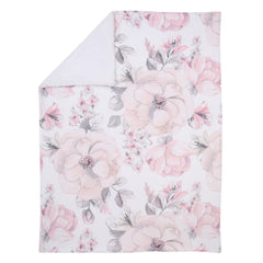 Lambs & Ivy back features white faux shearling for a soft cuddle
