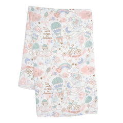 Lambs & Ivy burp cloth in colorful print, practical for feeding time.