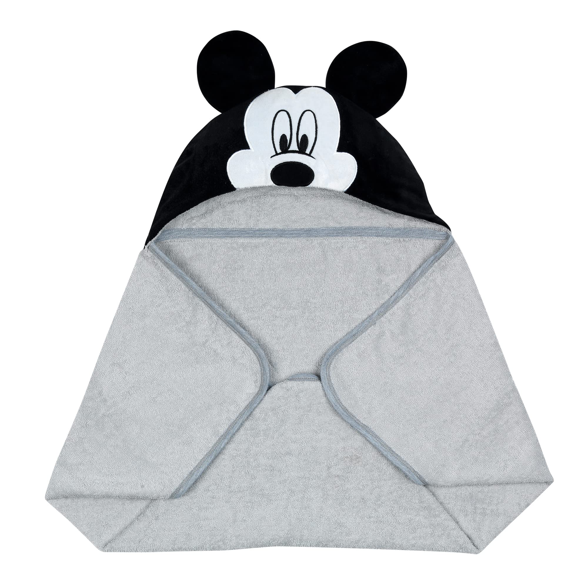 Lambs & Ivy Mickey towel detail of 100% cotton terrycloth fabric.
