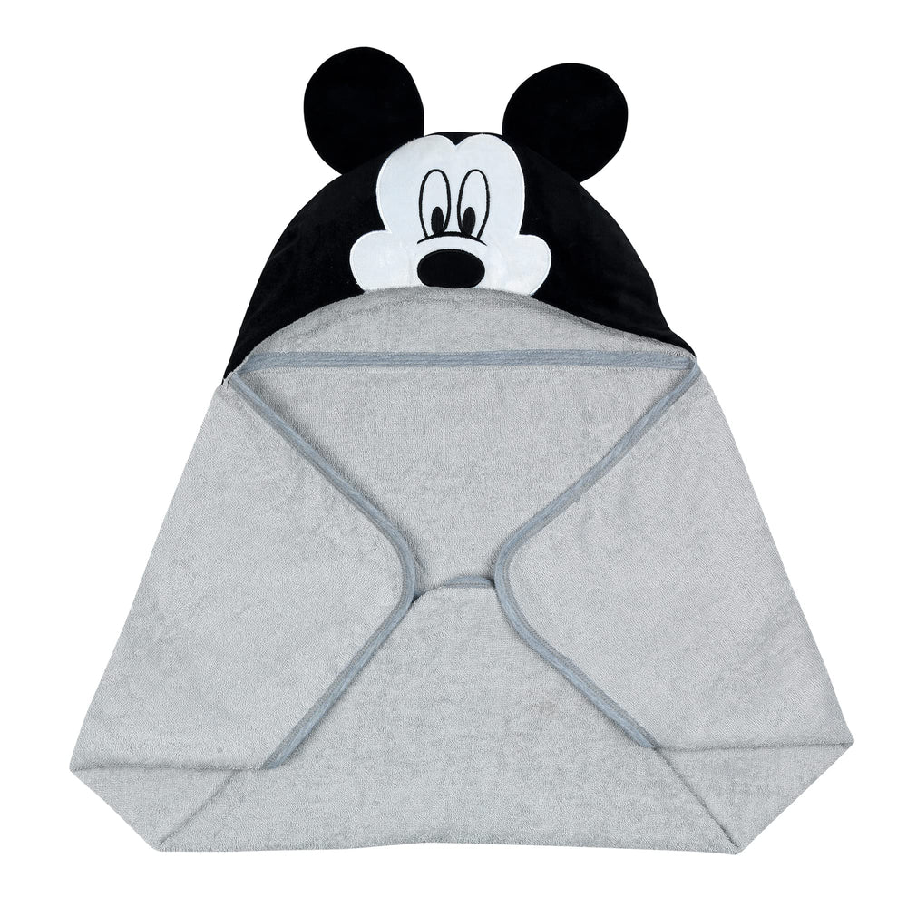 Lambs & Ivy Mickey towel detail of 100% cotton terrycloth fabric.