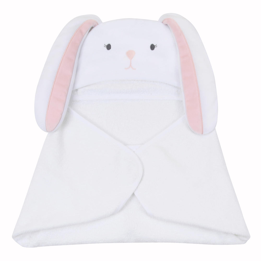 Lambs & Ivy embroidered bunny face design on towel
