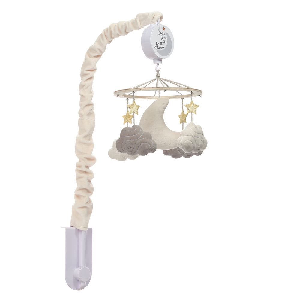 Lambs & Ivy mobile featuring gold stars for a celestial focus