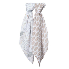 Lambs & Ivy Jungle Story taupe leaf print swaddle offers soft daytime comfort