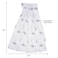 Lambs & Ivy Jungle Story swaddle pack with brand label and durable edges