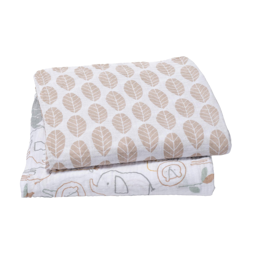 Lambs & Ivy Jungle Story care tag with simple washing instructions