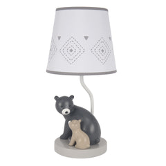 Lambs & Ivy lamp shade with dotted diamond design adds nursery texture