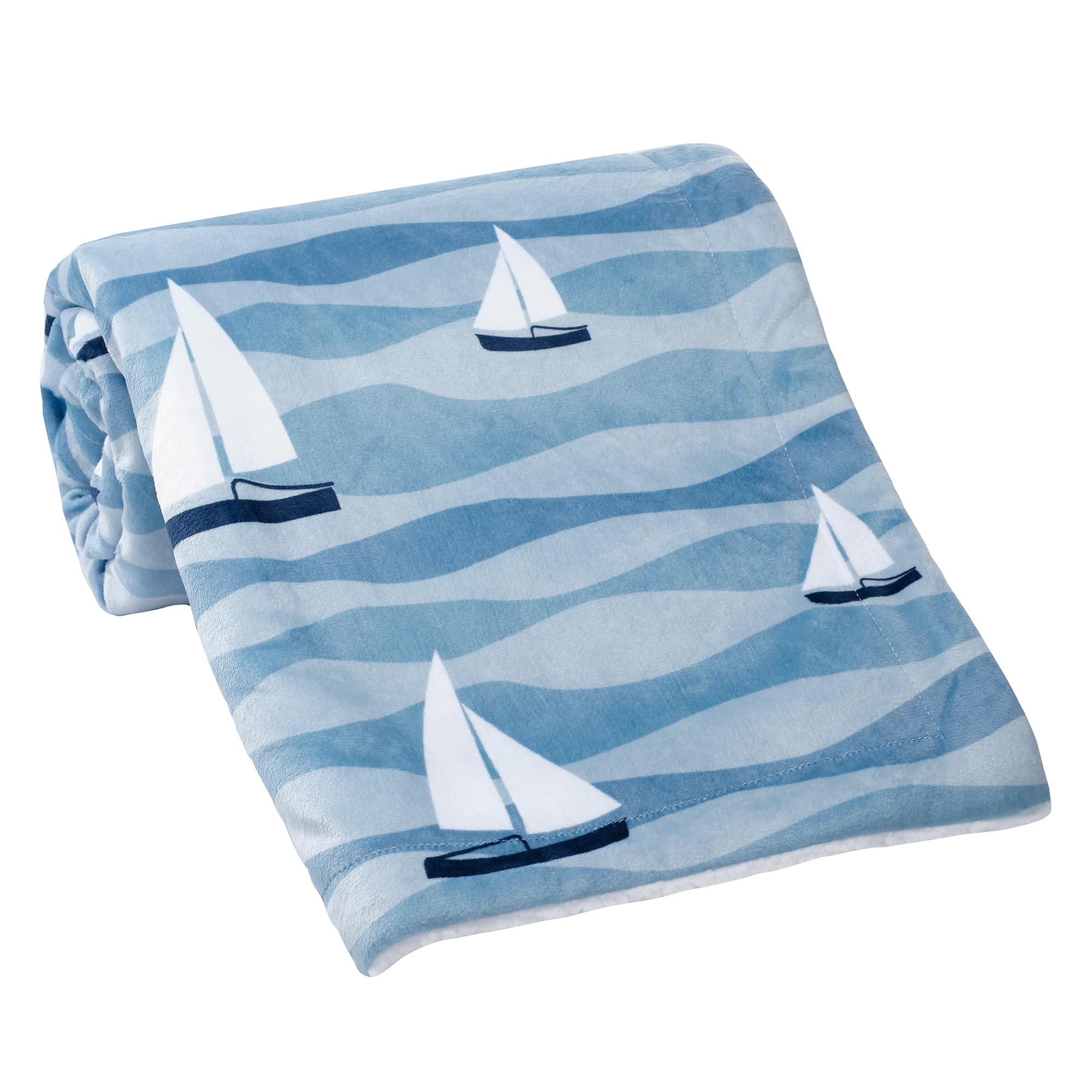 Lambs & Ivy Little Skipper blanket size 30x40 inches for versatile use