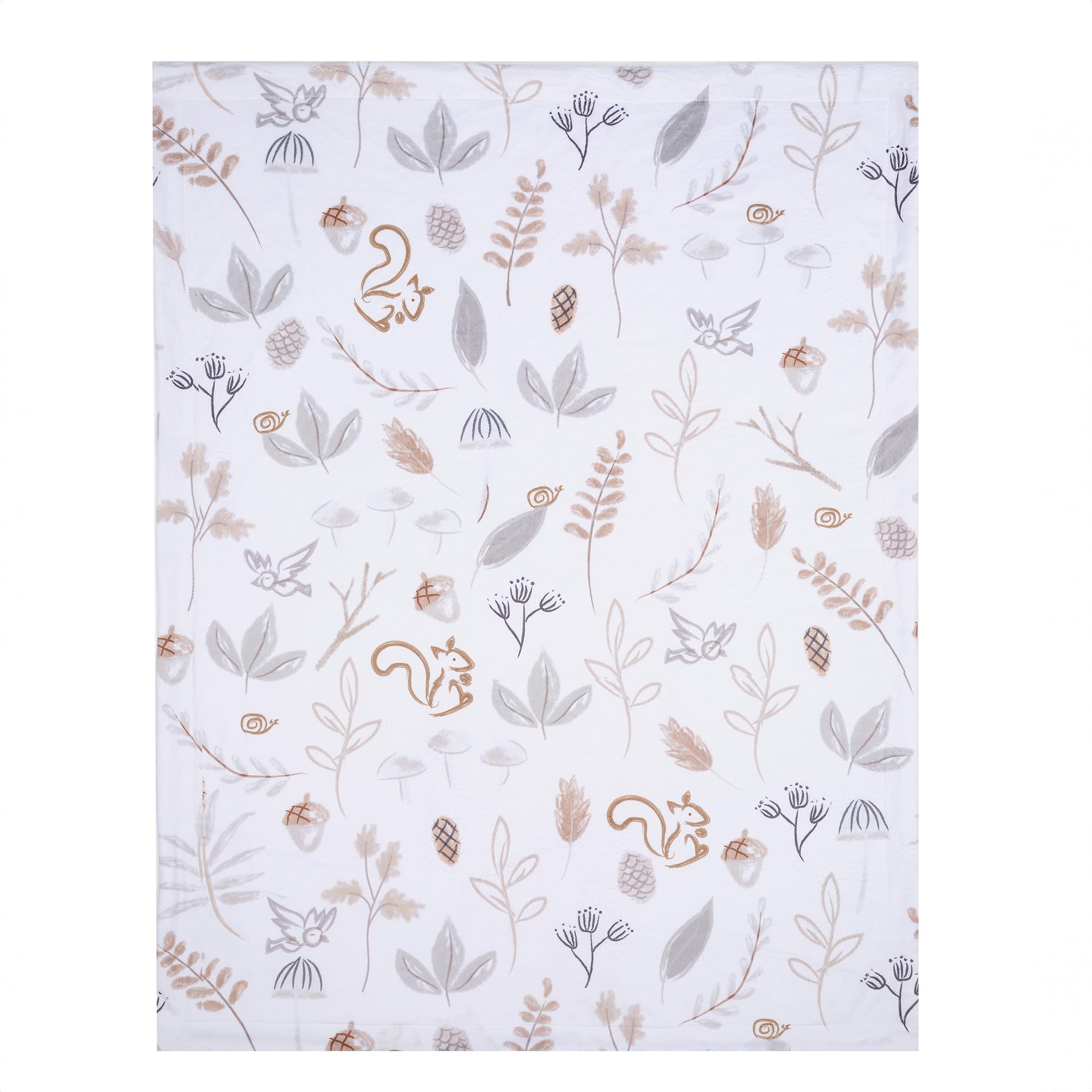 Lambs & Ivy minky-front closeup emphasizes velvety texture for soothing snuggles.