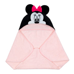 Lambs & Ivy Minnie Mouse hooded towel features plush lining for comforting baby moments