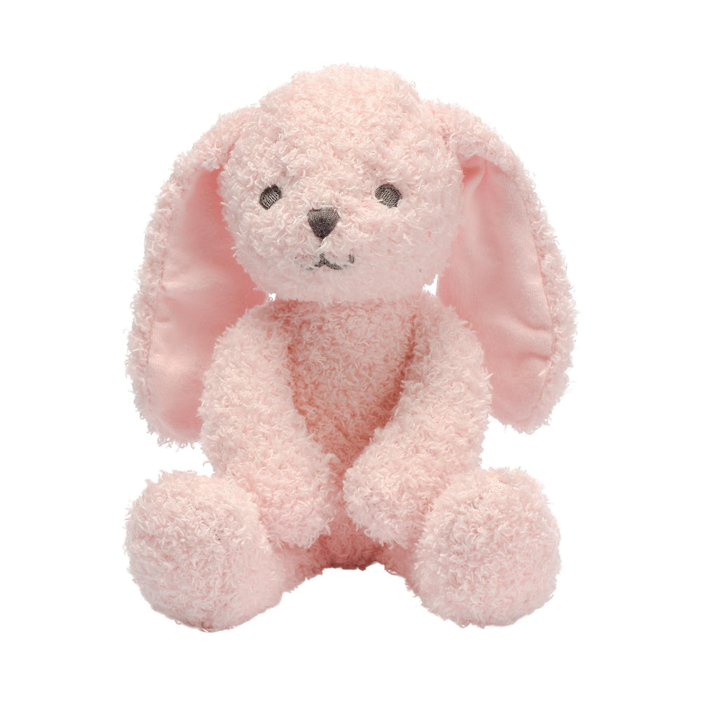 Lambs & Ivy pink jersey embroidered hat, soft newborn comfort.