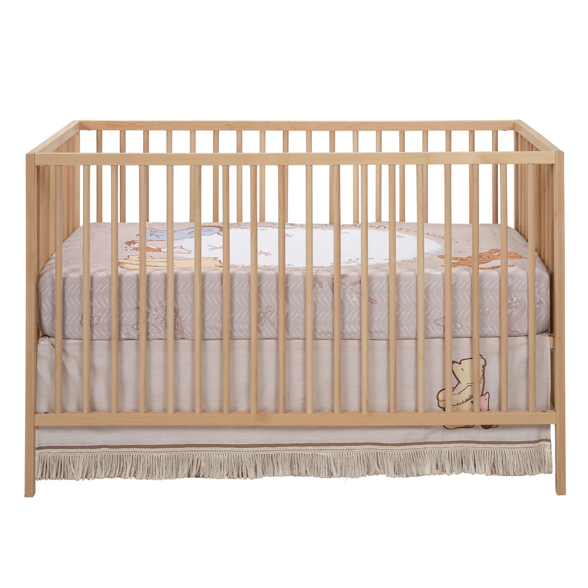 Lambs & Ivy Pooh Bear sheet is machine washable for easy care.