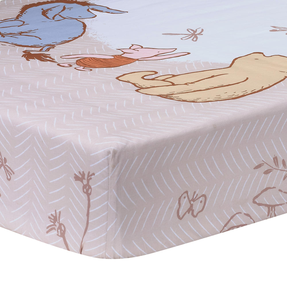 Lambs & Ivy Pooh pals close-up sheet featuring Piglet, Tiger, and Eeyore.