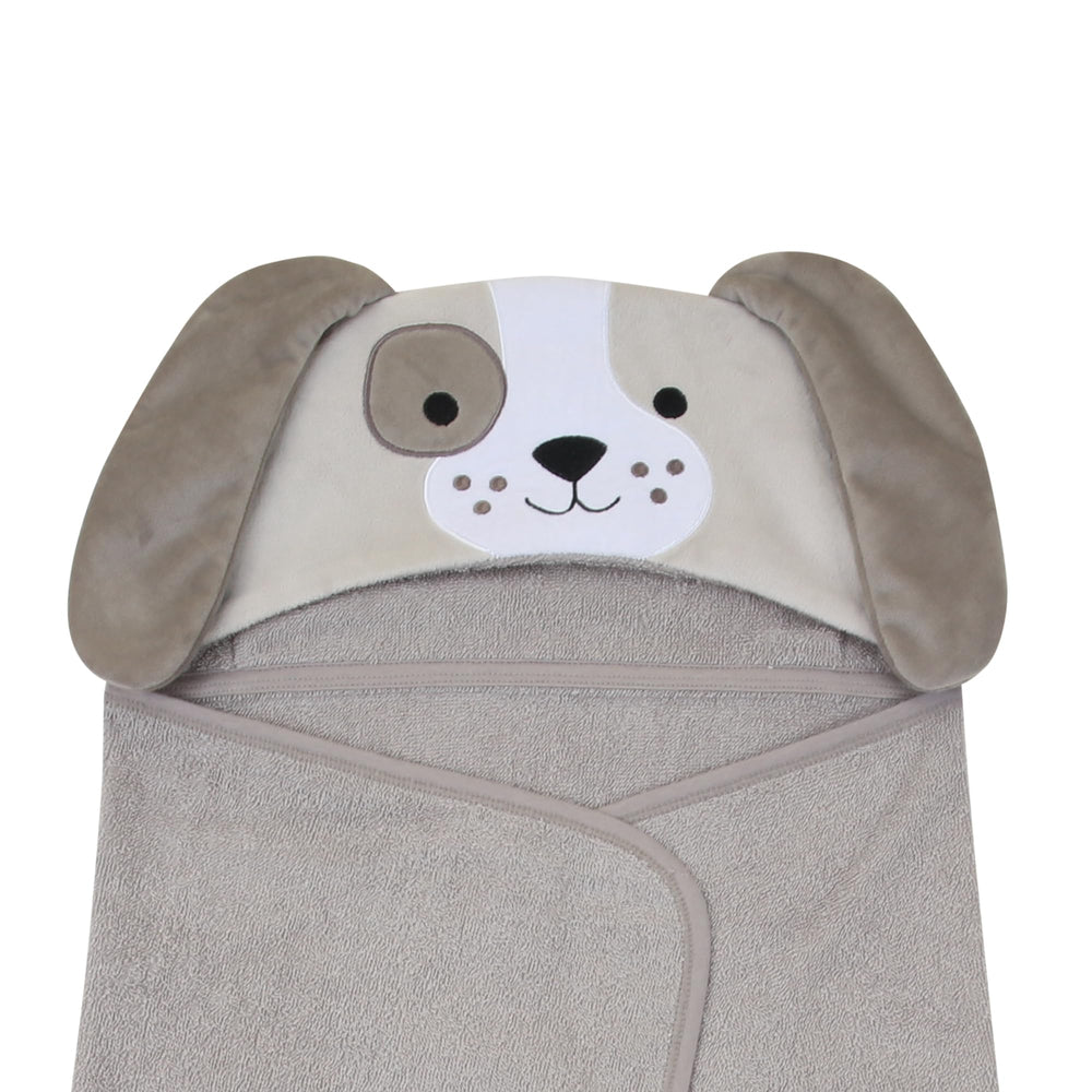Lambs & Ivy pure cotton terrycloth towel provides soft, absorbent drying