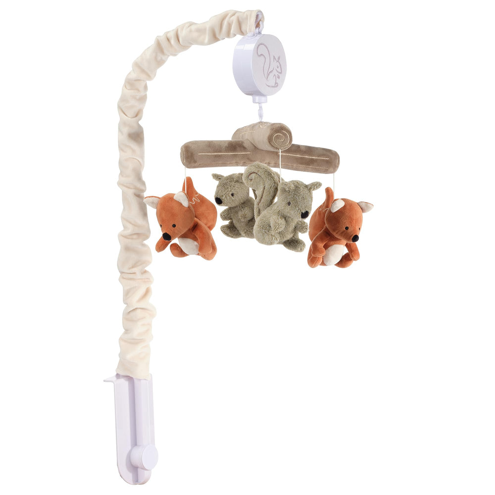 Lambs & Ivy rotating lullabies for 20 minutes provide gentle auditory stimulation.