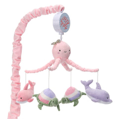 Lambs & Ivy Sea Dreams mobile with dolphins and turtles for soothing motion.