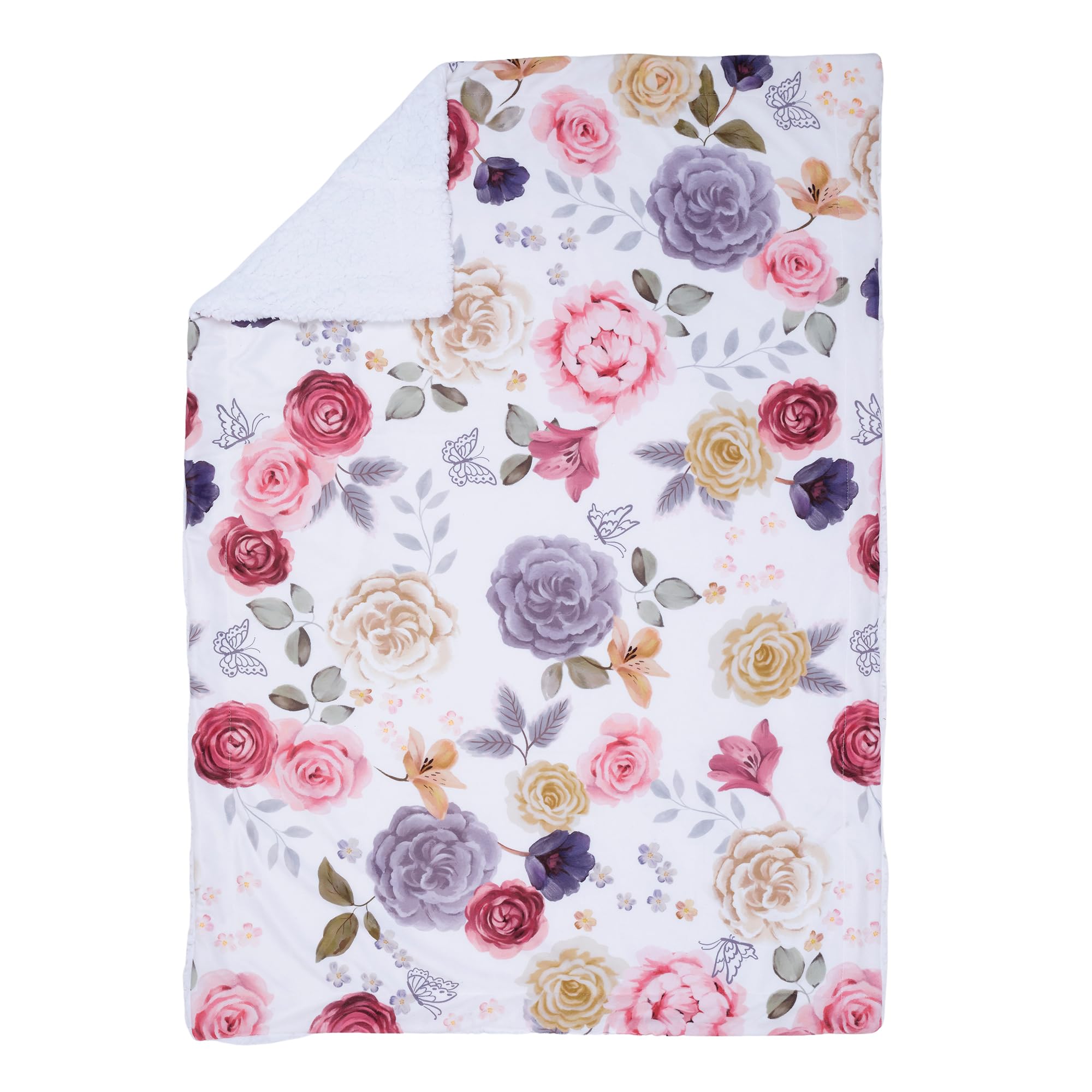 Lambs & Ivy Secret Garden 30x40 blanket sized for wrapping and travel.