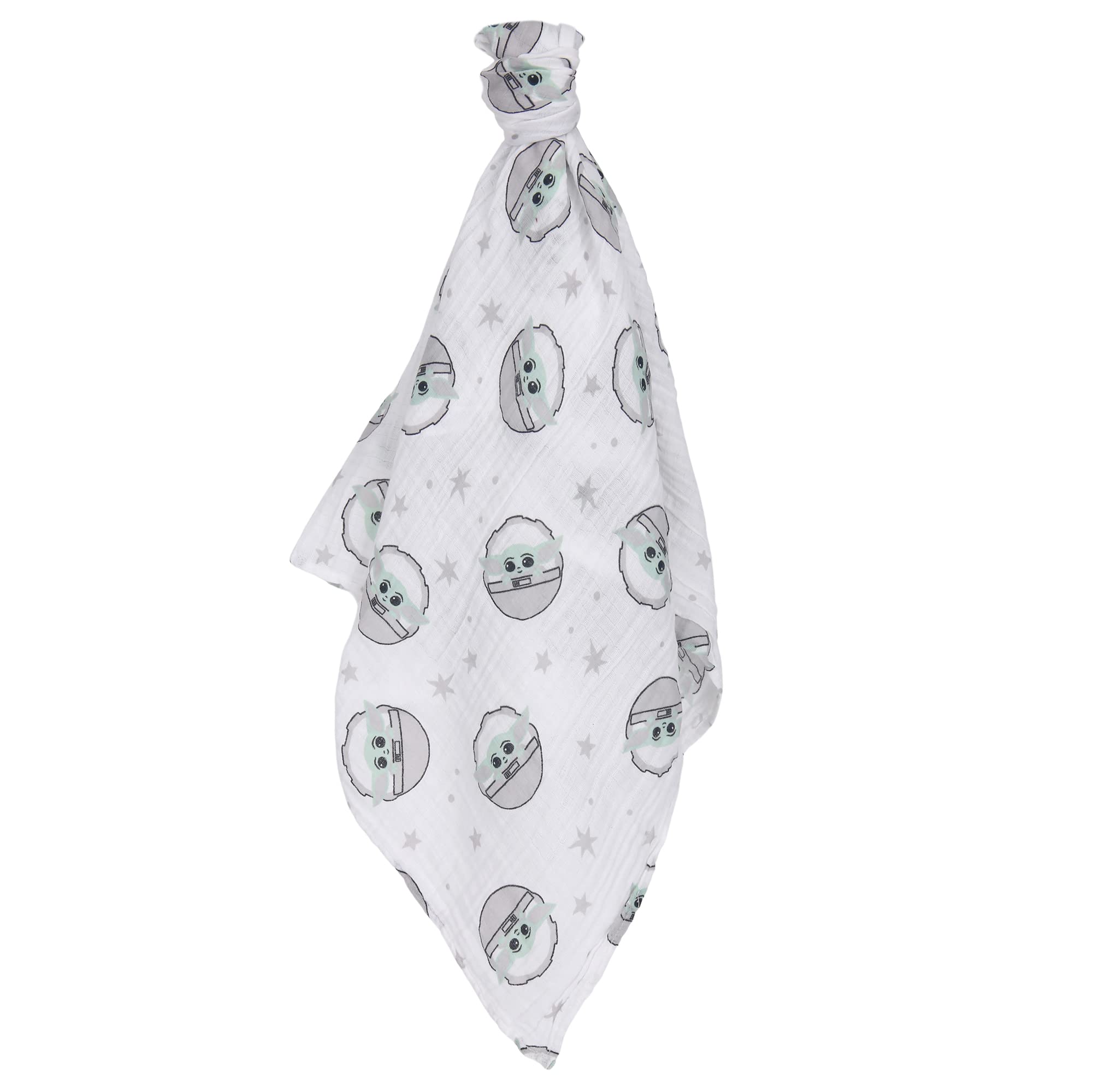 Lambs & Ivy Baby Yoda lovey detail stitching ideal for comforting moments.
