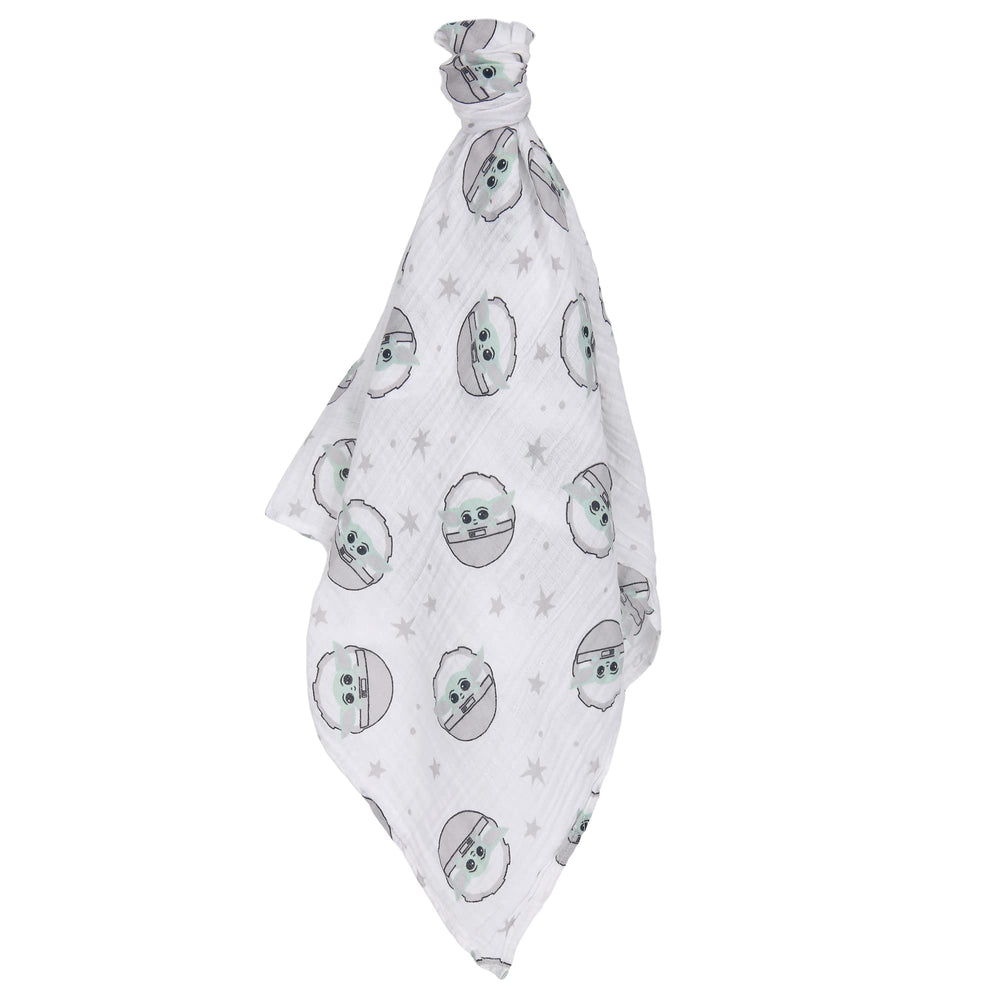 Lambs & Ivy Baby Yoda lovey detail stitching ideal for comforting moments.