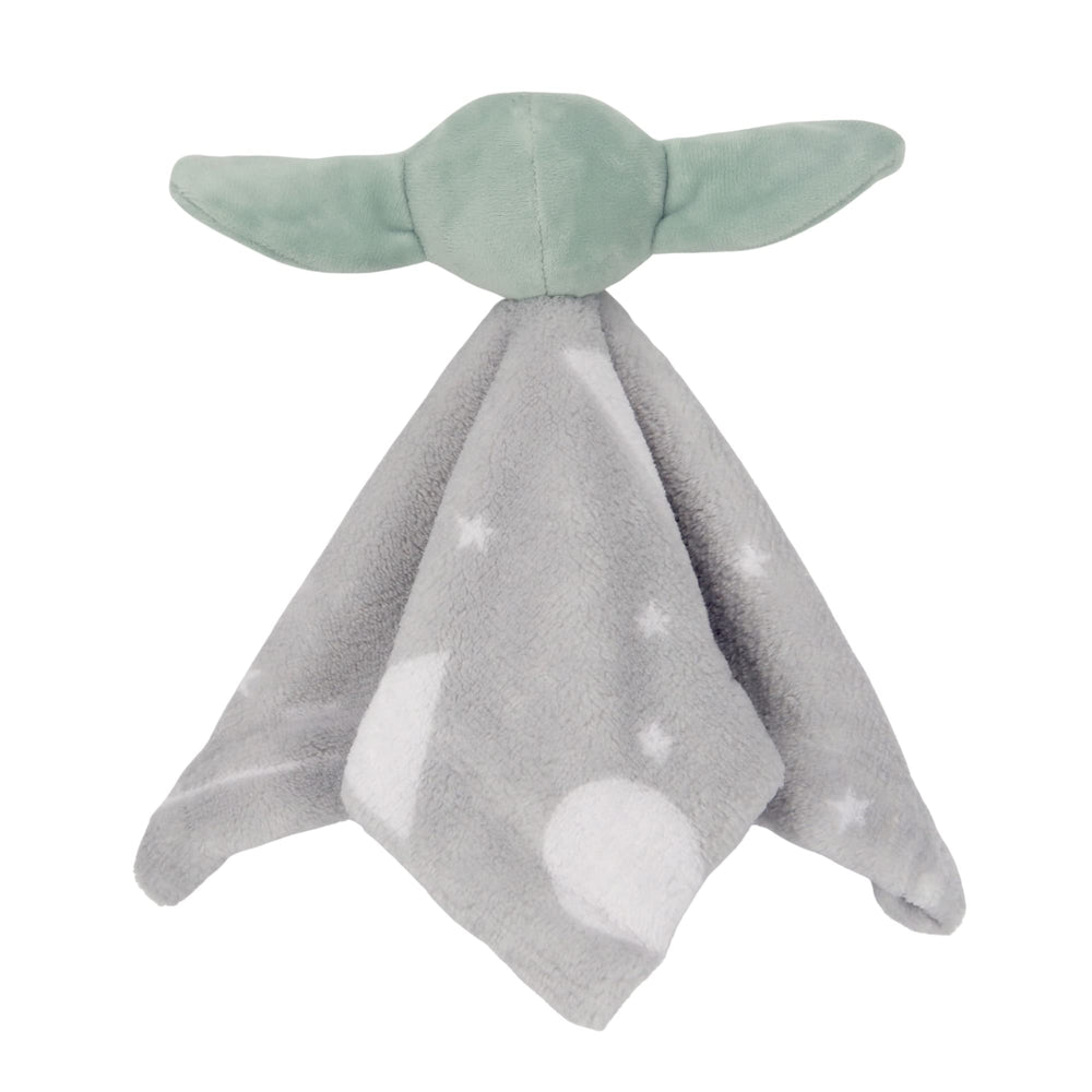 Lambs & Ivy Star Wars swaddle folded for compact storage and portability.