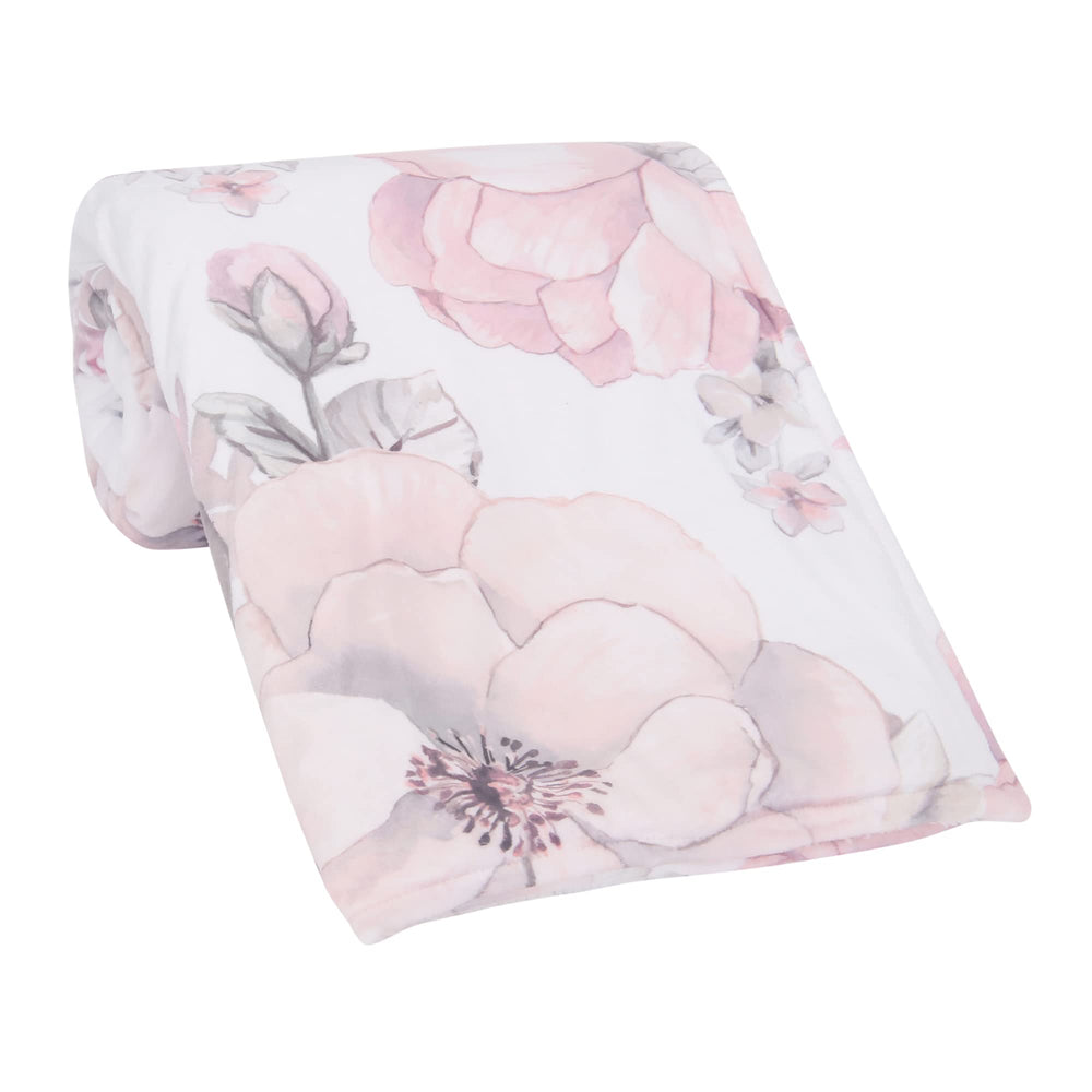 Lambs & Ivy stroller-ready blanket in a compact, travel-friendly size