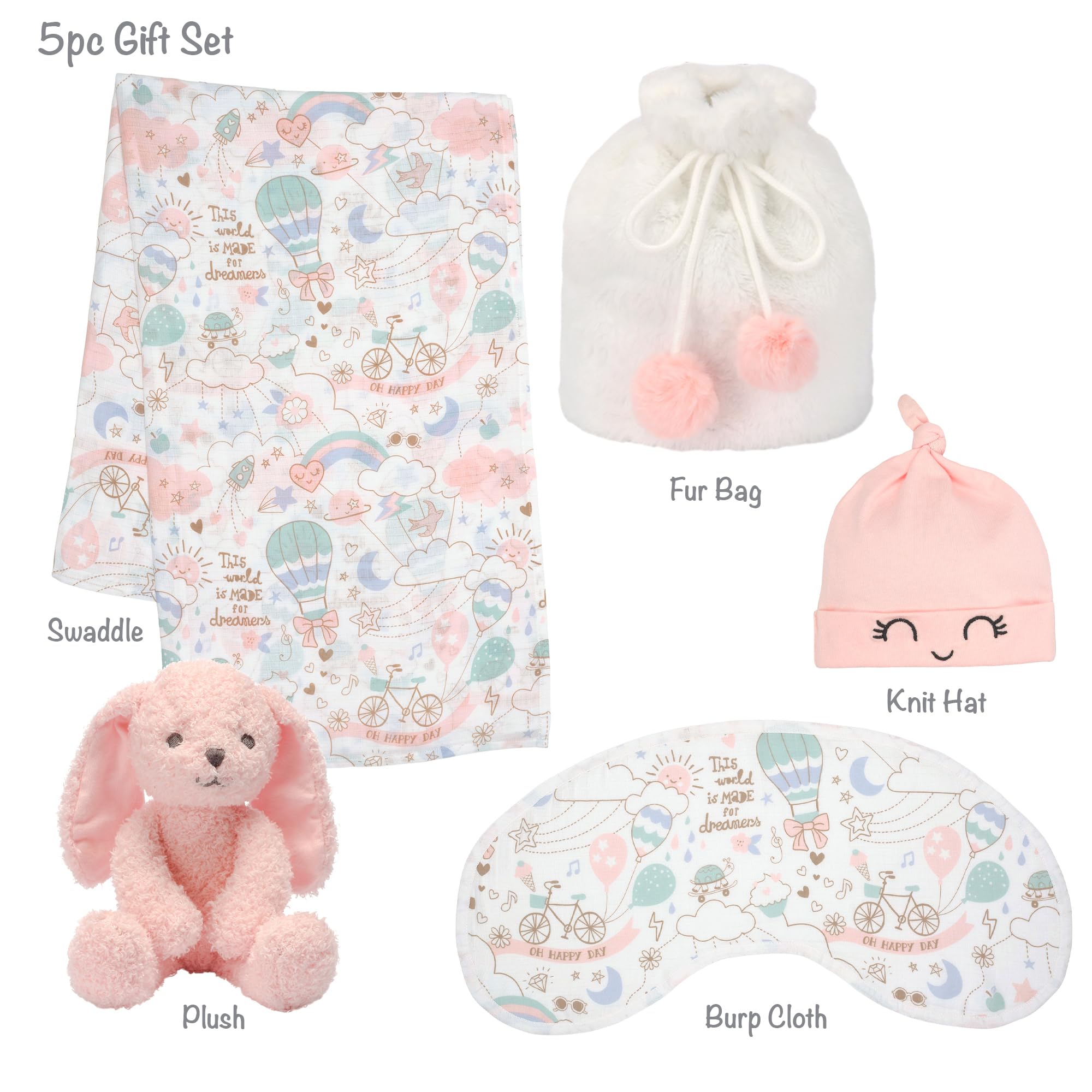 Lambs & Ivy cotton muslin swaddle 44x44 inches, soft breathable fabric.