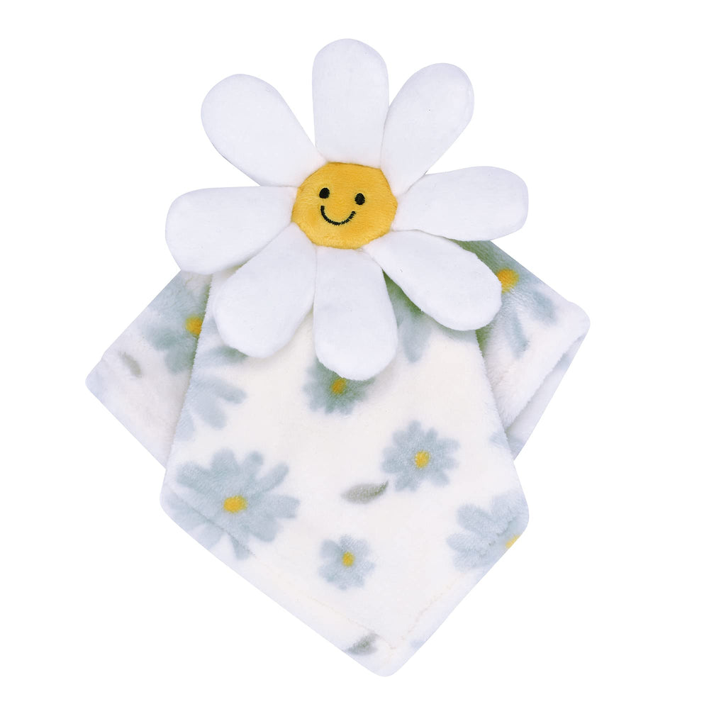 Lambs & Ivy Sweet Daisy Lovey plush with white flower for gentle comfort