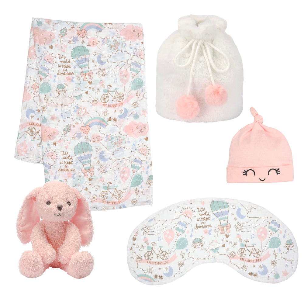 Lambs & Ivy gift set suited for baby showers or welcome-home gift.