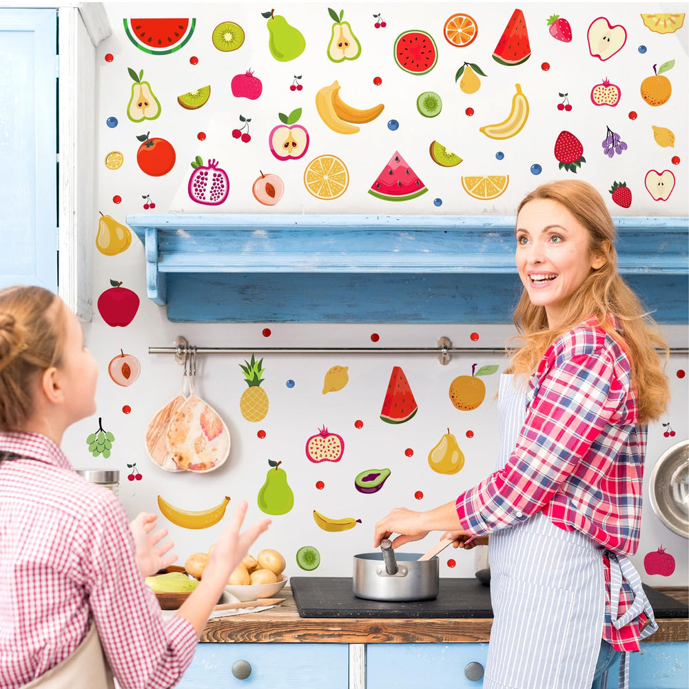 Lamkidle pineapple decal creates tropical flair in kitchen or play area