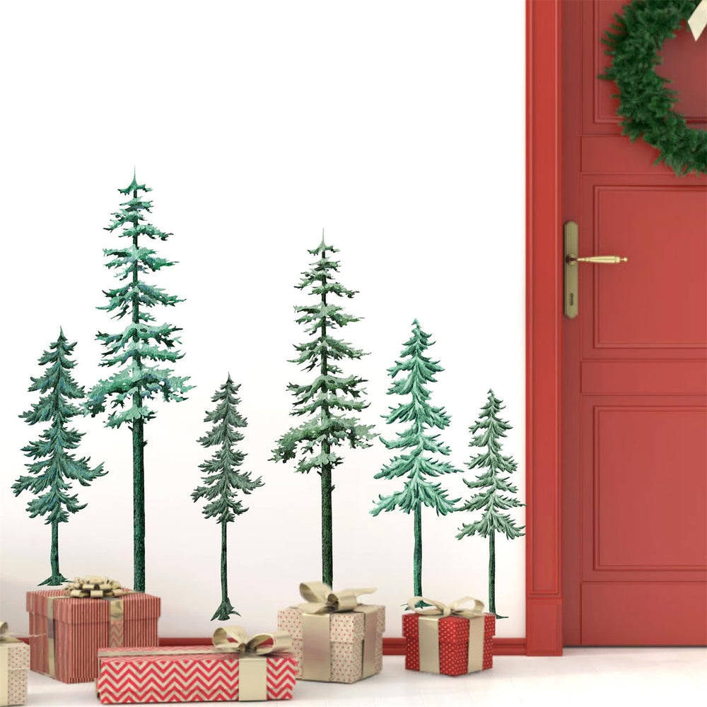 Lamkidle large pine tree decals suit bedrooms living rooms and nurseries