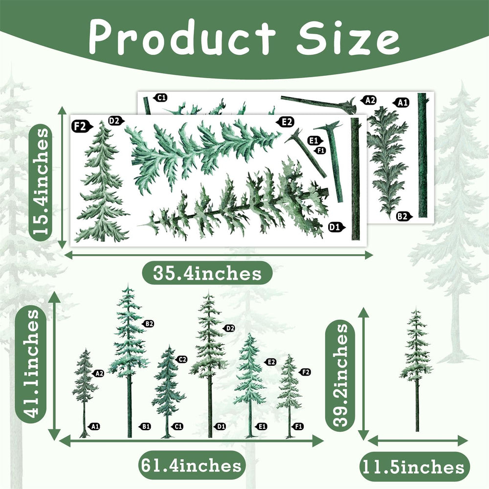 Lamkidle pine tree decal can be rearranged to fit your space