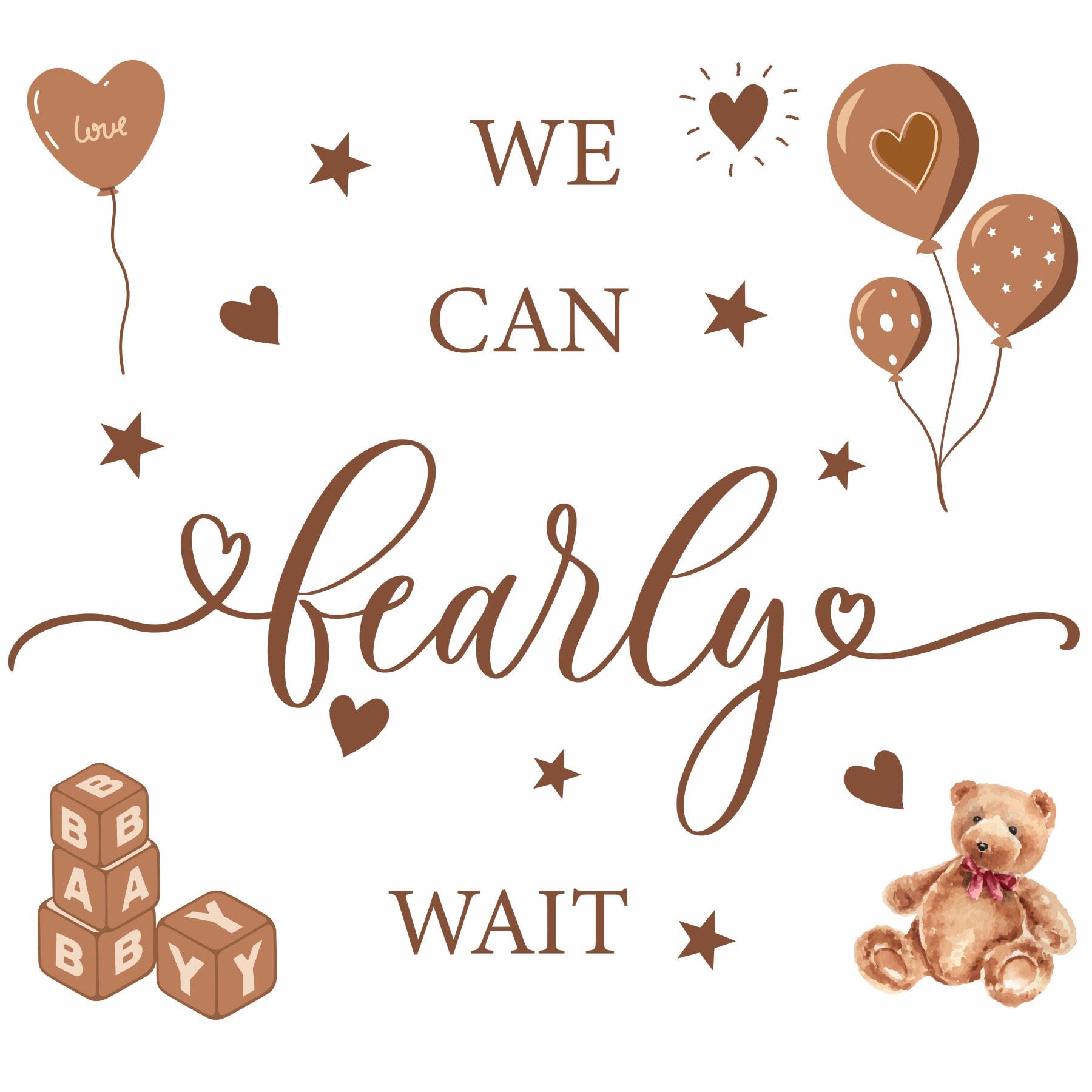 Lamkidle pregnancy party decor suits walls, windows, and glass surfaces