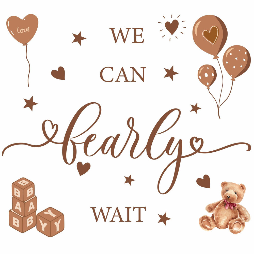 Lamkidle pregnancy party decor suits walls, windows, and glass surfaces