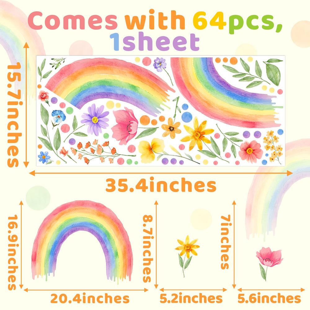 Lamkidle rainbow wall art for girls' room, inspiring play