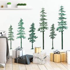 Lamkidle watercolor pine trees wall stickers brighten a nursery with nature inspired decor