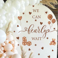 Lamkidle We Can Bearly Wait backdrop arch creates a photo-ready baby shower scene