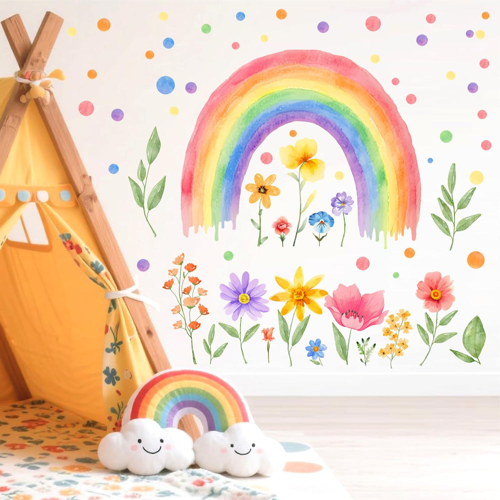 Lamkidle window rainbow decals brighten windows with color