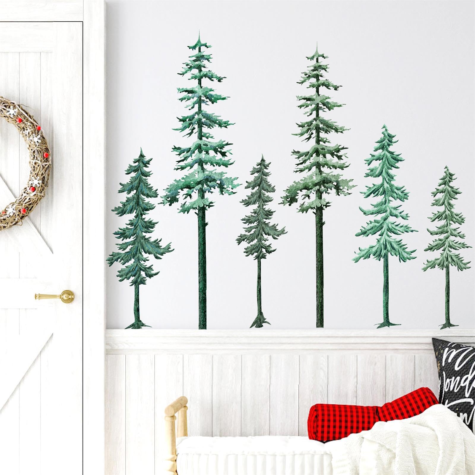 Lamkidle winter woodland wall decal works best on smooth walls for crisp forest decor