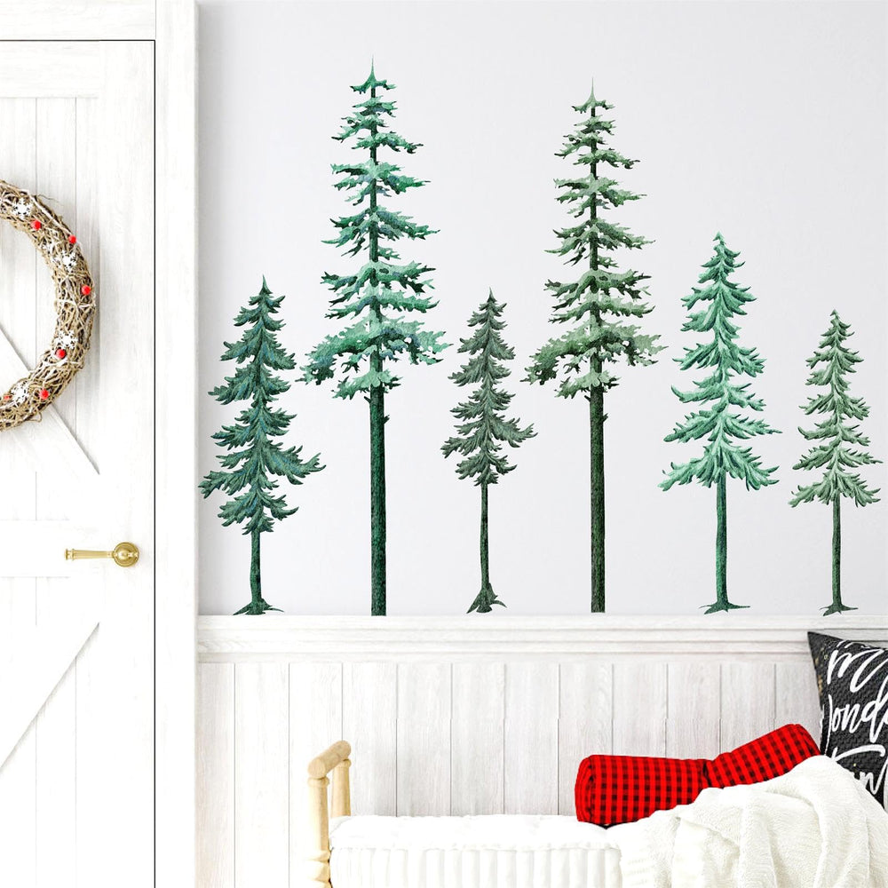 Lamkidle winter woodland wall decal works best on smooth walls for crisp forest decor