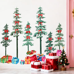 Lamkidle Xmas bow tree wall decals create a playful focal point in living spaces.