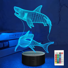 Lampeez 3D shark night light enhances kids' rooms with a captivating glow.