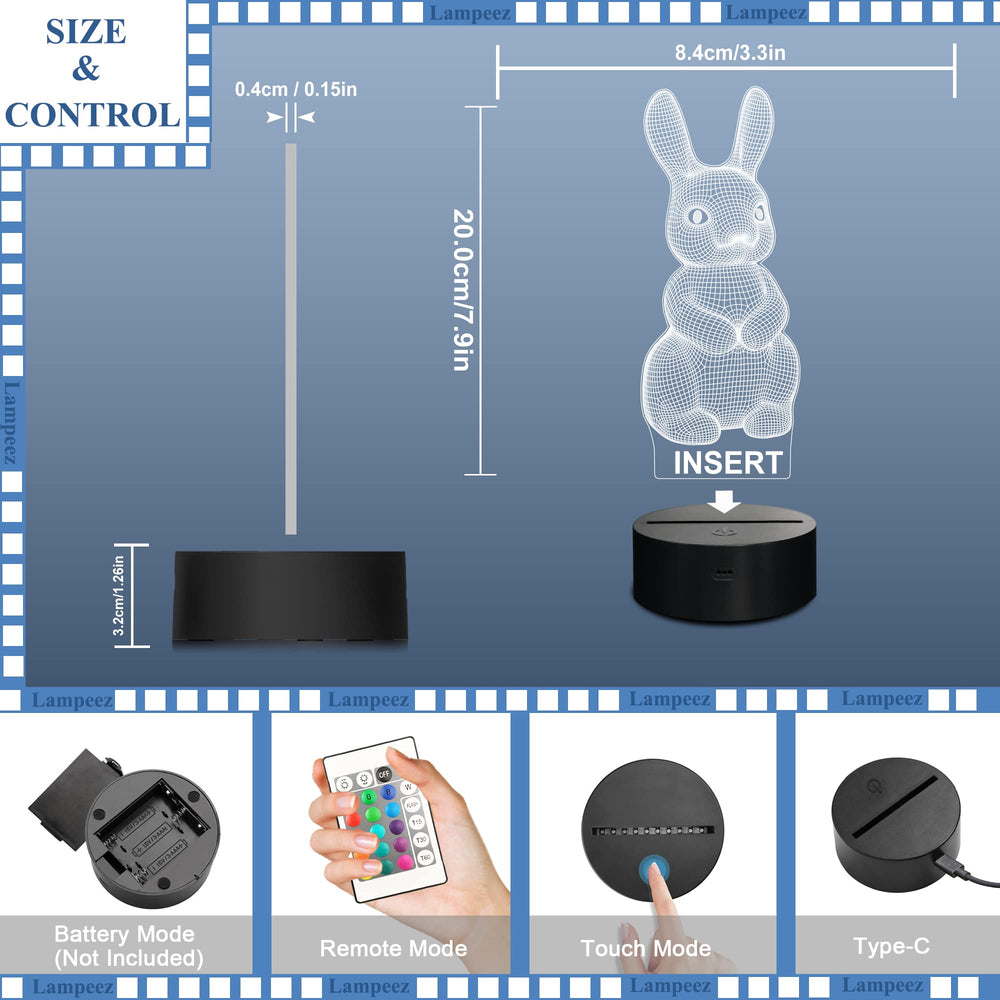 Lampeez bunny bedroom light ideal for kids and teens.