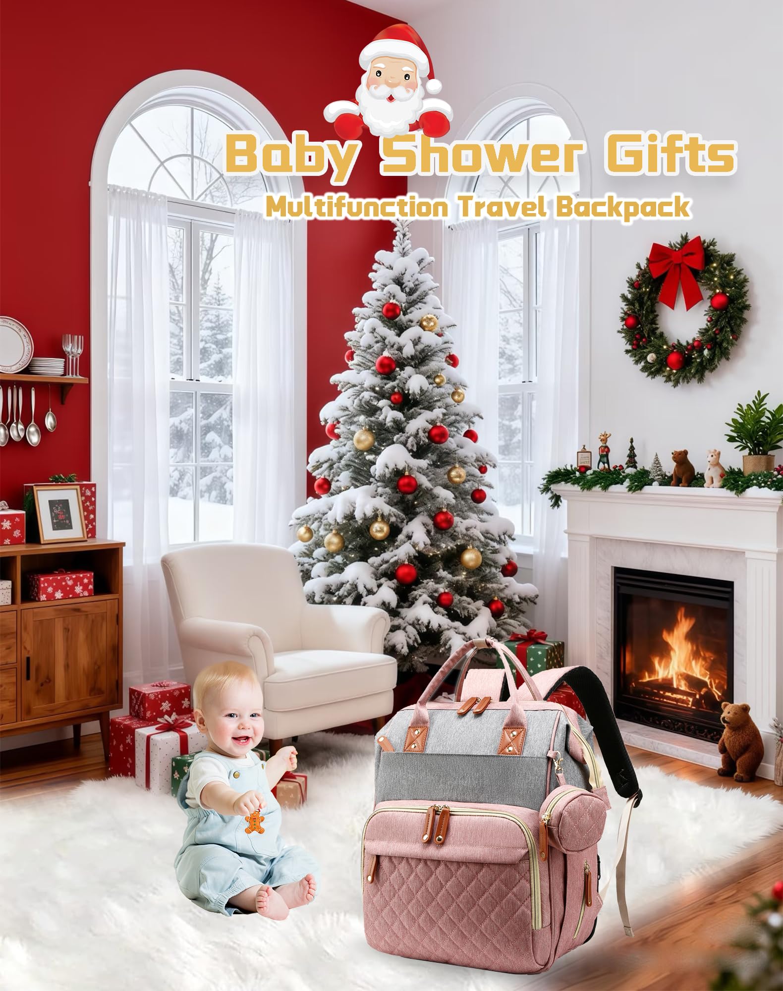 Lamroro diaper bag heat-retaining-pockets preserve bottle warmth during outings.