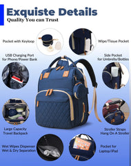 Lamroro bag showing large capacity pockets for baby essentials