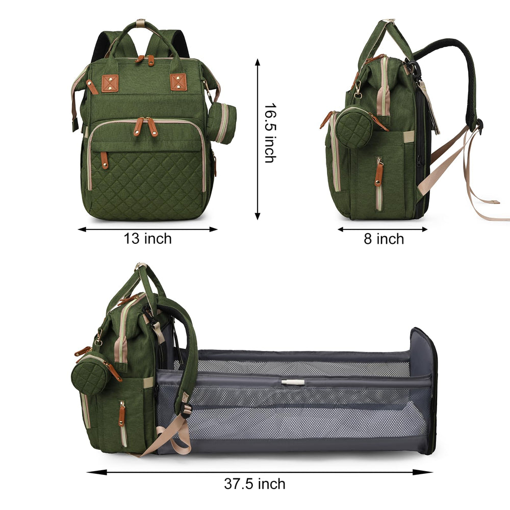Lamroro diaper bag in waterproof oxford fabric keeping contents dry during rain.