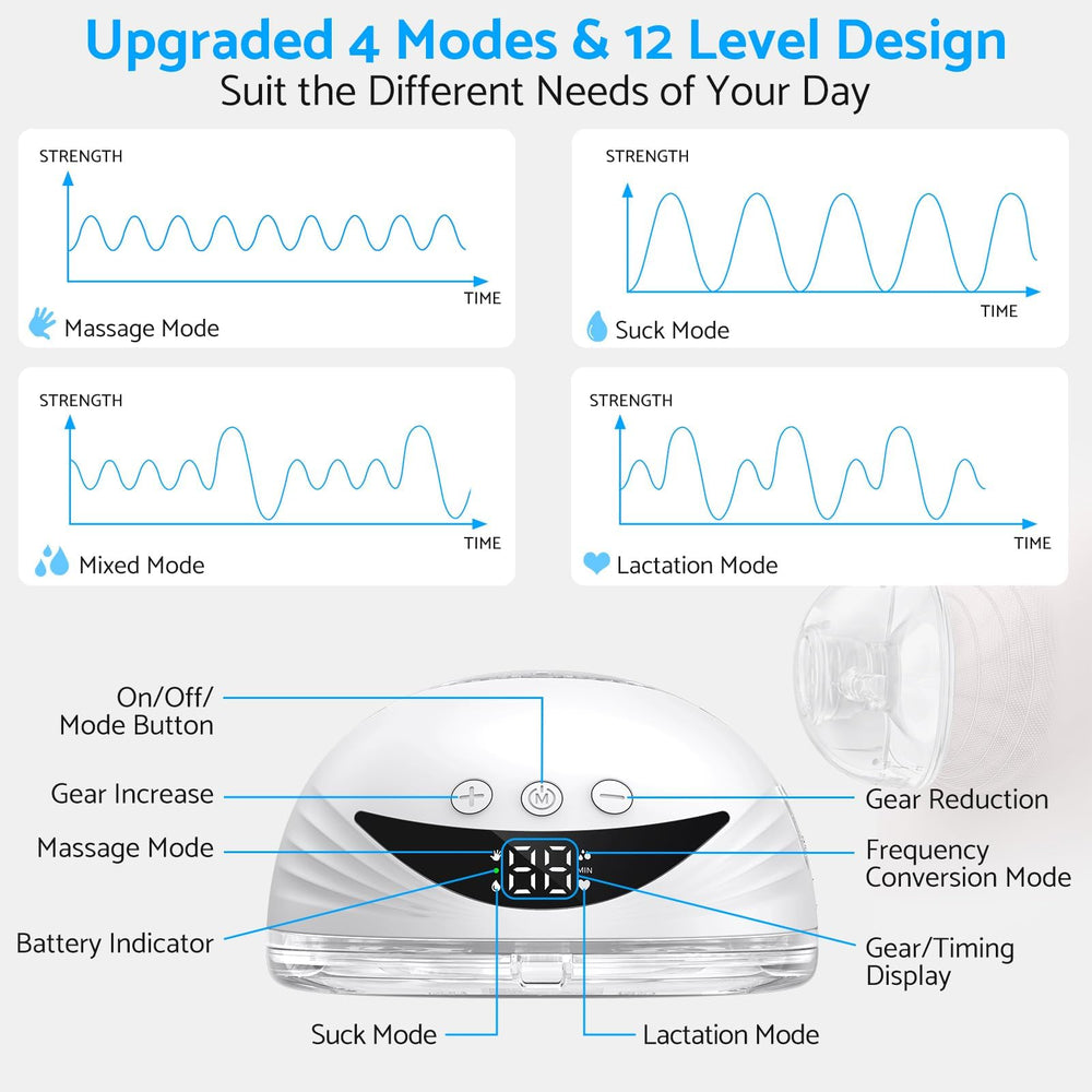 LAMSUET discreet pump in bra supports on-the-go pumping with privacy.